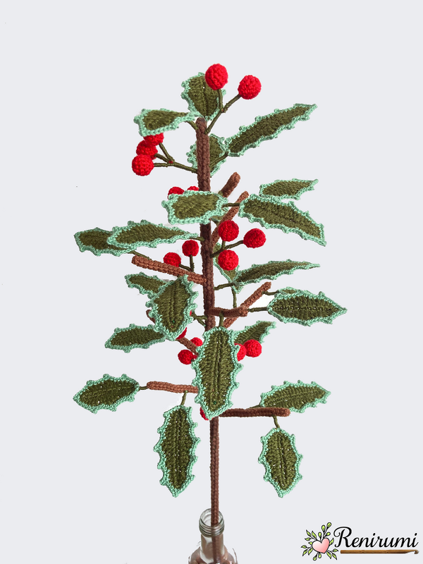 Crochet pattern ilex holly twig - Image 8