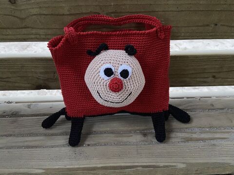 Häkelanleitung - Ostertasche "Marienkäfer"