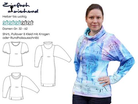 Schnittmuster Shirt, Pullover & Kleid Damen Gr. 32 - 62
