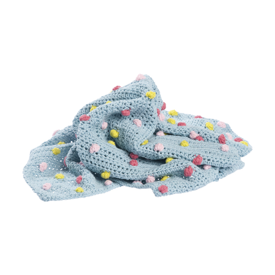 Häkelanleitung für Babydecke Pünktchen