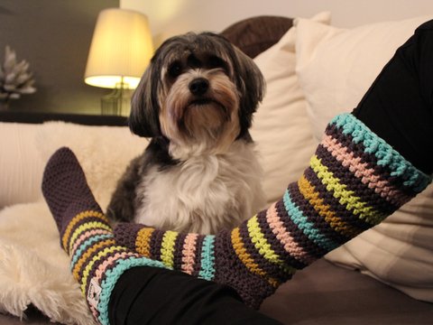 Häkelanleitung für Strümpfe Soka