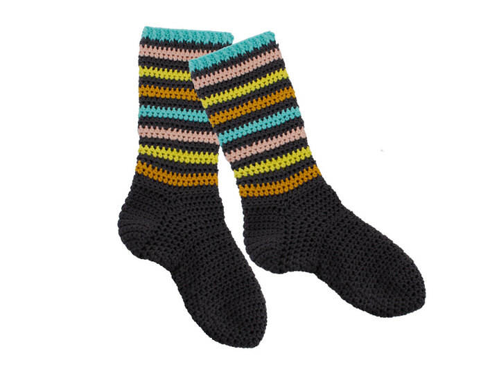 Häkelanleitung für Strümpfe Soka