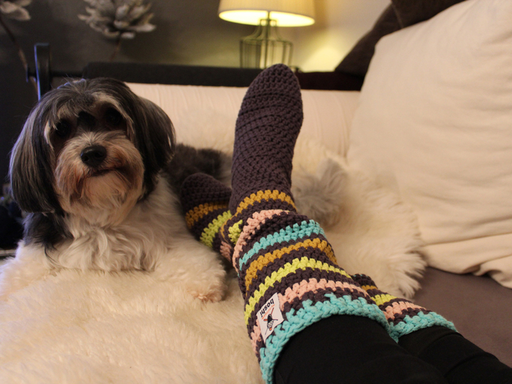 Häkelanleitung für Strümpfe Soka