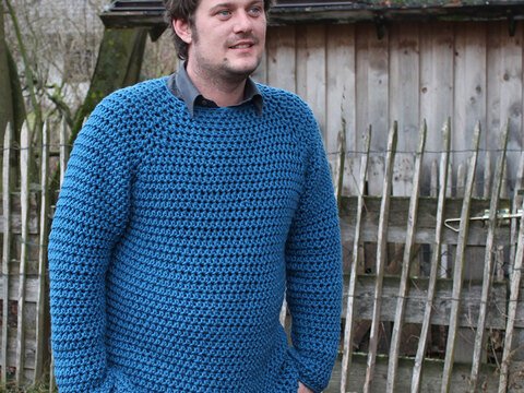 Häkelanleitung für Herrenpulover Muko