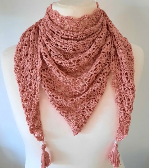 Sommertuch häkeln - Romantisches Sommertuch - Häkelanleitung PDF