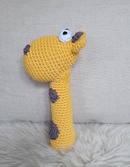 Häkelanleitung Rassel Giraffe Gloria