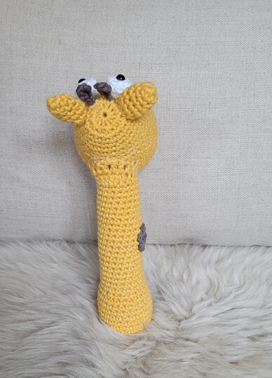 Häkelanleitung Rassel Giraffe Gloria