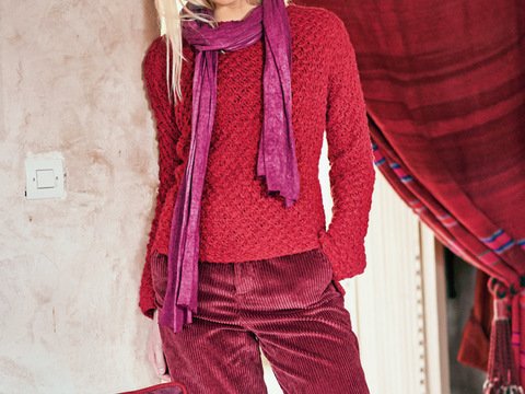 Strickanleitung: Pulli in Rot