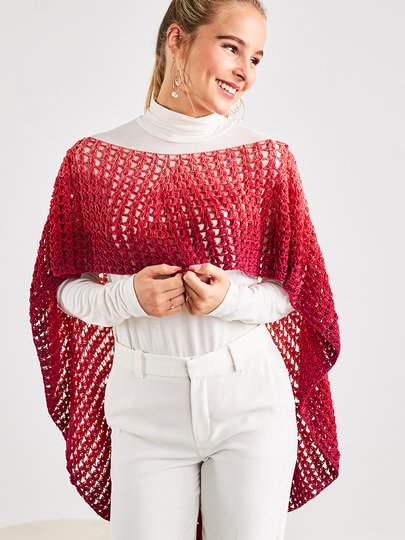 KREIS-PONCHO BÜSCHEL-MASCHE