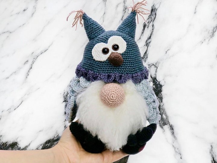 Flauschiger Eulenwichtel - Häkelanleitung