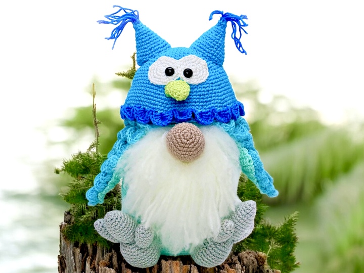 Flauschiger Eulenwichtel - Häkelanleitung