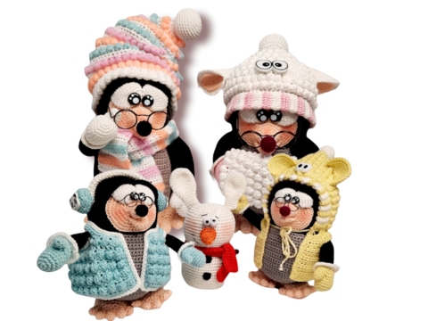Häkelanleitung "Familie Buddel" *Winter Edition*