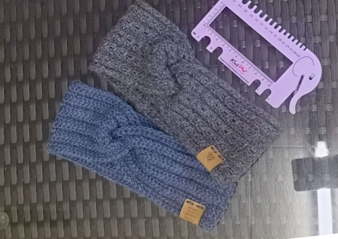 Stirnband mit Twist Strickanleitung, 2 Muster, alle Größen