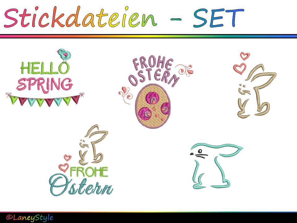 Stickdateien-SET "Hasen - Frühjahr - Ostern"