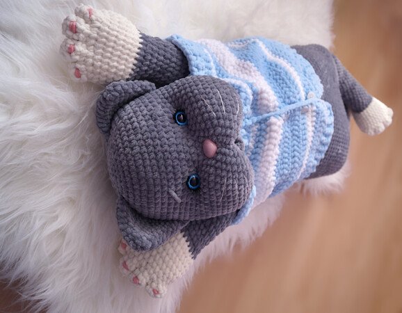 Crochet pattern Pillow Cat