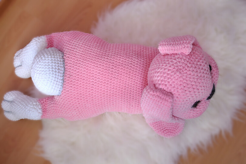 Häkelanleitung "Der kuschelige Hase als Kissen"