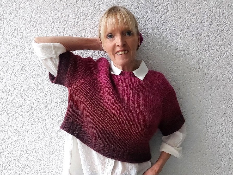 Strickanleitung Oberteil "Pretty Pink", RVO, alle Größen - Bild 5