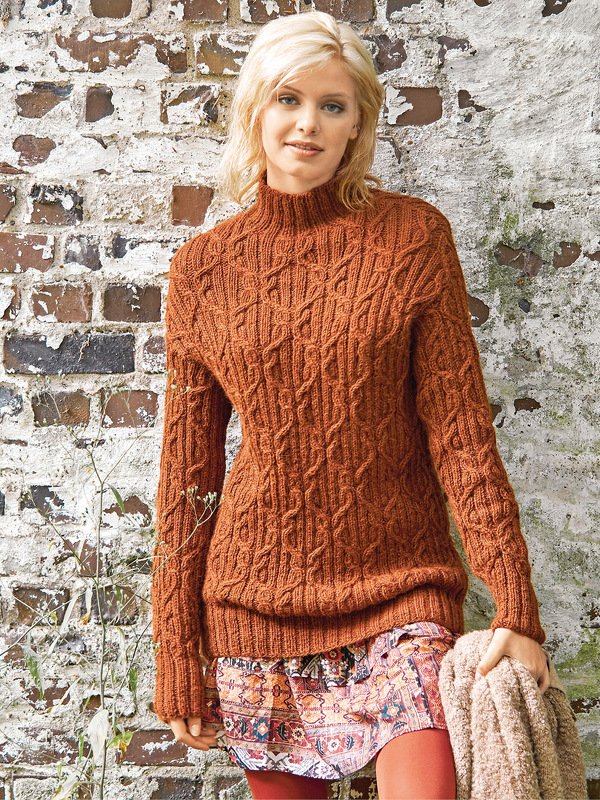 Strickanleitung: Alpakapulli mit Zopfmuster