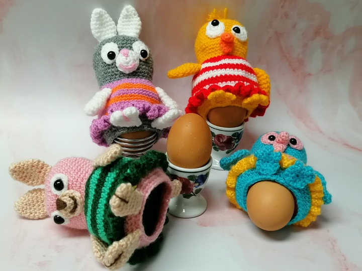 Wendetierchen Hase – Küken, Häkelanleitung; 1 Anleitung – 3 Möglichkeiten