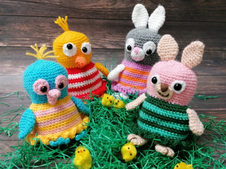 Wendetierchen Hase – Küken, Häkelanleitung; 1 Anleitung – 3 Möglichkeiten