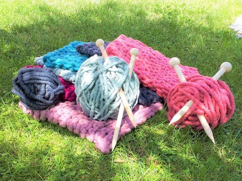 Anleitung Sitzkissen stricken