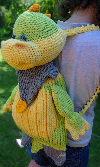 Crochet pattern Backpack Dino