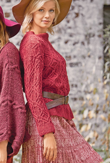 Strickanleitung: Zopfmusterpulli mit verlängerter Rückenpartie