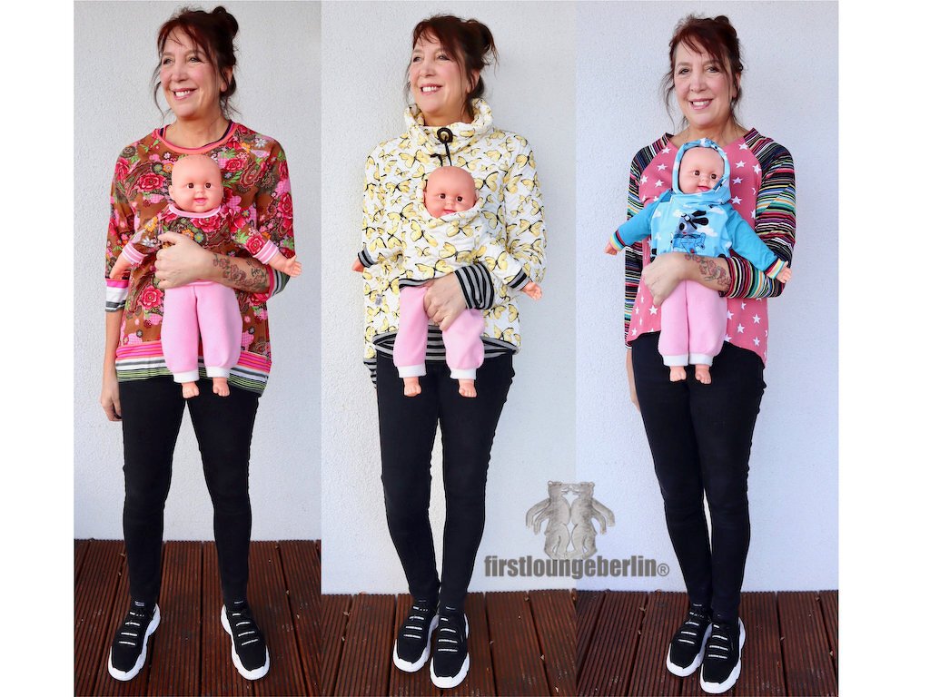 Vokuhila Kids Sweater & Hoodie Shirt Gr. 44/50 - 152/158 Kapuze Kragen - Bild 8