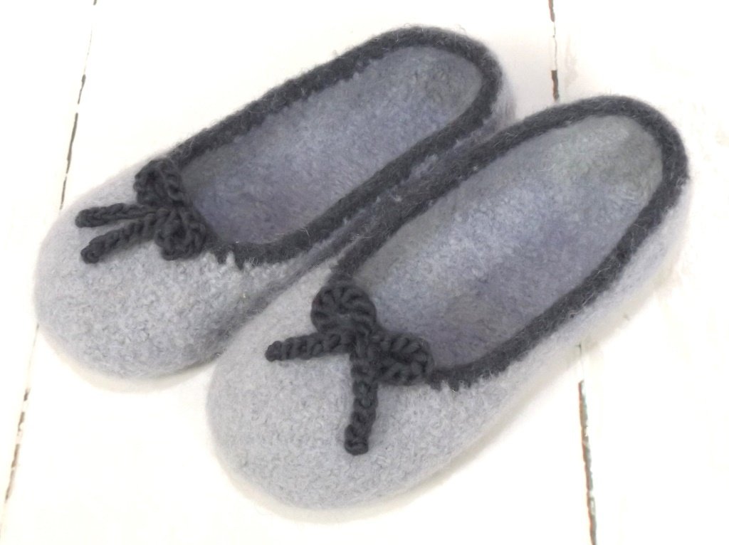 Strickanleitung Filzschuhe "Ballerina" - Bild 3