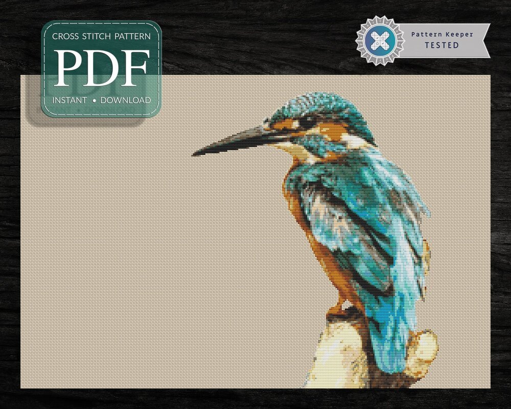 Kingfisher > Cross Stitch Pattern