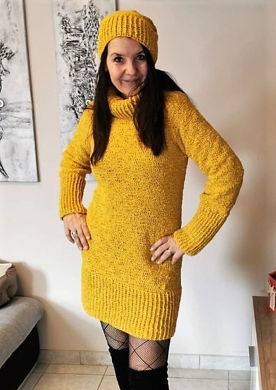 H&auml;kelpulli MOLLY mit Beanie -RVO f&uuml;r alle Gr&ouml;&szlig;en