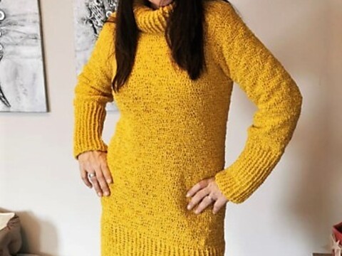 Häkelpulli MOLLY mit Beanie -RVO für alle Größen