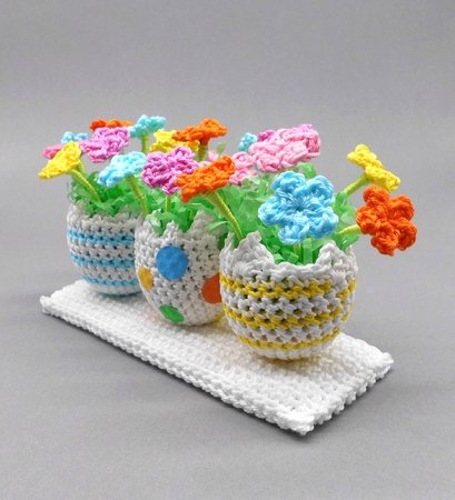 Vergissmeinnicht gehäkelt, handgemachte gestrickte Blumen