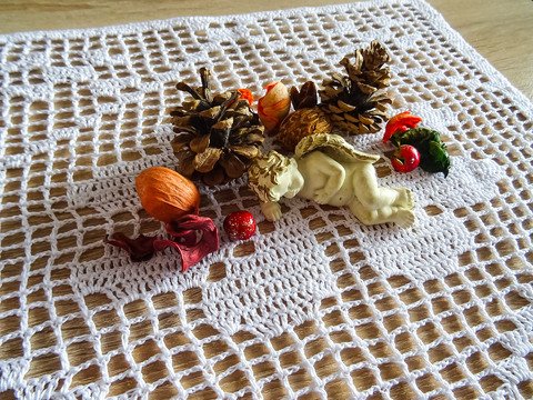 Anleitung Deckchen häekeln /  Frühlingsgruß