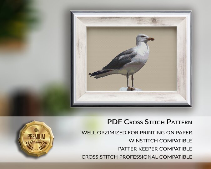 Seagull > Cross Stitch Pattern PDF