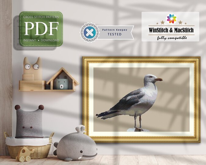 Seagull > Cross Stitch Pattern PDF