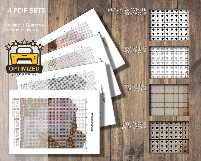 Marshmallows > Cross Stitch Pattern PDF