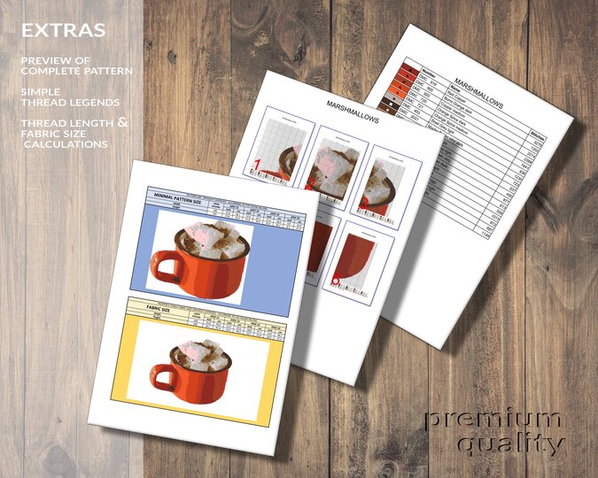 Marshmallows > Cross Stitch Pattern PDF