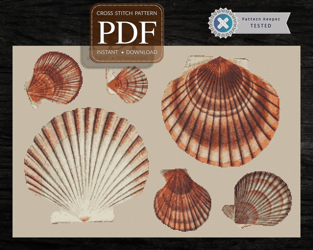 Sea Scallops > Cross Stitch Pattern PDF