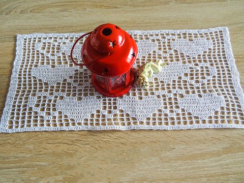 Anleitung Deckchen häkeln / Herzchen