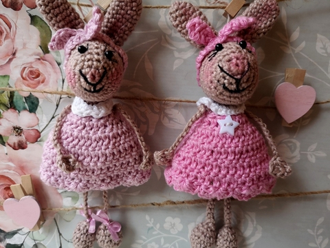 Häkelanleitung Anhänger Hase