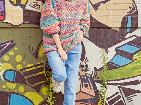 Strickanleitung: Longpulli mit Persianermuster