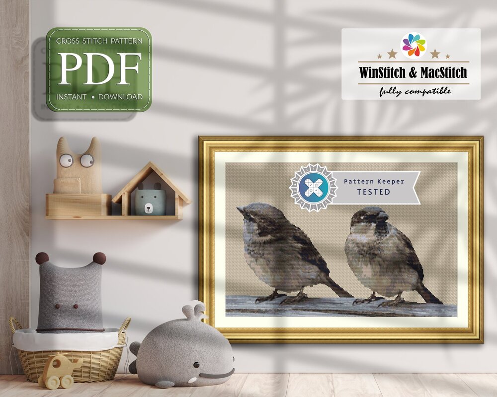 Sparrows > Cross Stitch Pattern PDF - Image 3