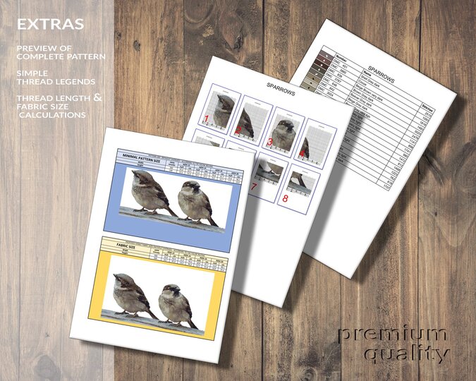 Sparrows > Cross Stitch Pattern PDF