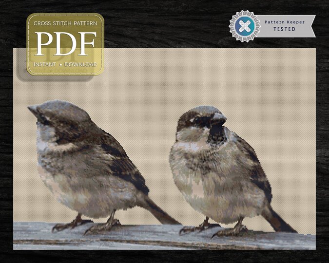 Sparrows > Cross Stitch Pattern PDF