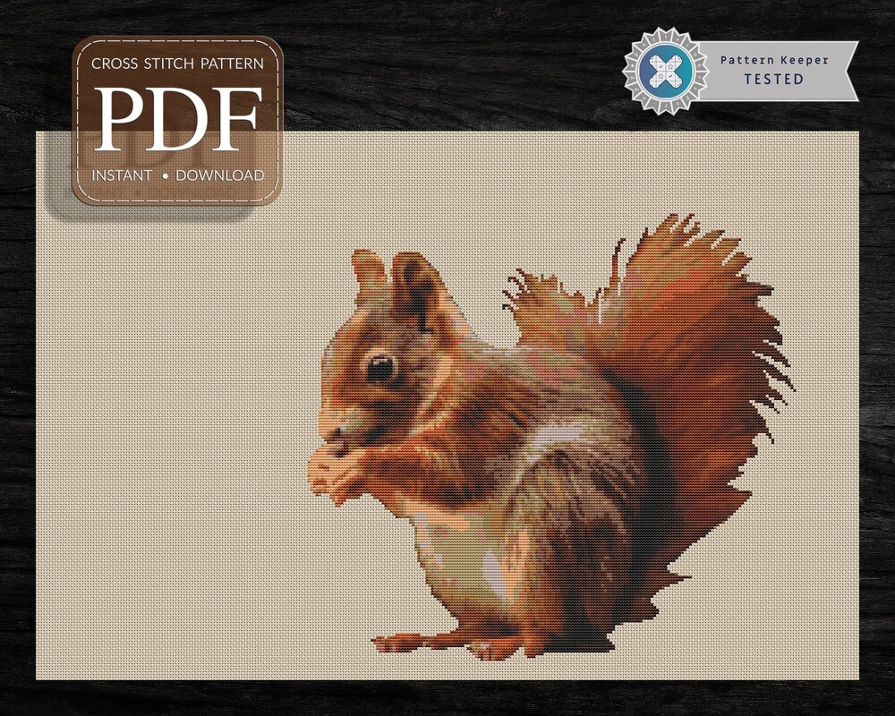 Squirrel > Cross Stitch Pattern PDF