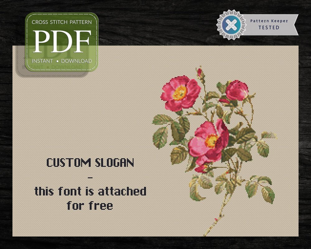 Hedge Rose > Cross Stitch Pattern PDF