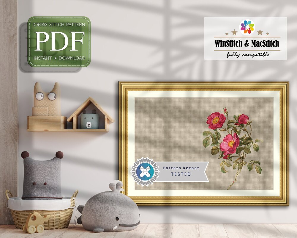 Hedge Rose > Cross Stitch Pattern PDF - Image 10