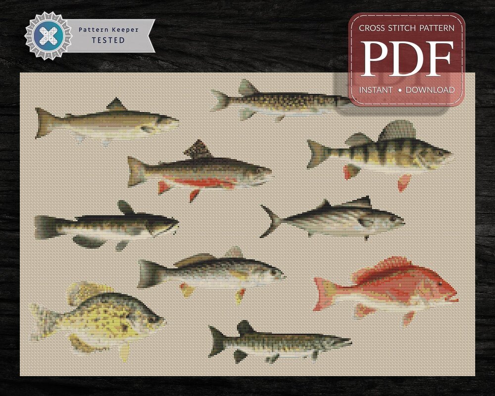 Food Fishes > Cross Stitch Pattern PDF