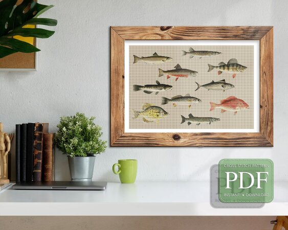 Food Fishes > Cross Stitch Pattern PDF